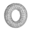Gepuffter Buchstabe O Mikrogasierter Zirkonia Blasen Anhänger Schmuck Accessoires - Buchstabe O Anhänger / Silber