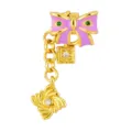 Exquisite copper enamel bow pendant DIY charm bead, gold-plated jewelry making accessory. - Enamel Bow Style (T00445)