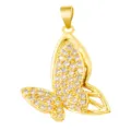 Gold plated pavé crystal butterfly pendant charm fashion jewelry accessory for women DIY - Butterfly Hollow Style (T00485)