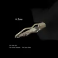 Pinza de pelo de metal plateado con diseño hueco irregular para peinados elegantes y chic. - 6.2cm / Estilo 1 Curva de Arco