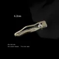 Pinza de pelo de metal plateado, horquilla geométrica de pico de pato para peinado diario. - 6.2cm / Estilo 2 Curva Cuadrada