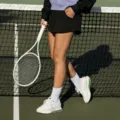Stylish casual sports tennis outfit set featuring long sleeve sweatshirt and pleated skirt. - S / Bottoms / Black
