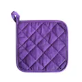 Gesteppter Stoff Topfuntersetzer hitzebeständig Küchen Ofen Matte mit Aufhängeschlaufe - 18*18cm / Lila