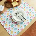 Katoenen Pasen placemat theedoek met kleurrijke eieren print rechthoekig tafelkleed. - Stijl A / 40*60cm