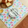 Katoenen paasei geprinte placemat en theedoek voor tafeldecoratie in de lente. - Stijl B / 45*65cm
