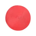 Plain round red PP woven placemat heat insulated dining table mat for kitchen decoration - Red