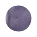 Purple round PP woven placemat, durable heat insulation table mat for dining room kitchen use. - Purple