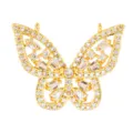 Gold plated copper micro-pave zirconia butterfly pendant charm diy jewelry making accessory - Double-Ring Butterfly Style (T00487)