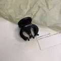 Kleine schwarze Acetat Haarklammer Haargreifer, minimalistischer Haarschmuck für Damen. - Schwarz
