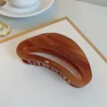 Große Acetat Haarklammer braune Schildpatt Mond Form Haarklemmen für Damen Styling - Kaffeebraun