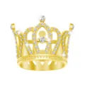 Couronne en alliage doré strass pour décoration de gâteau d'anniversaire enfant bouquet. - Style Couronne Cygne Classique (X-036) / Or