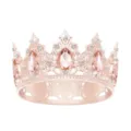 Rose gold crystal tiara detail, baroque crown ornament, sparkling party cake decor. - Rose Gold + Peach Rhinestone
