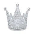 Couronne de strass argentée pour décoration de gâteau d'anniversaire et arrangement floral - Strass à Cinq Pointes - Argent