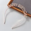 Strass Happy Birthday Haarband Roségoud Verjaardag Kroon Feest Haar Accessoires - Legering Stijl / Roségoud