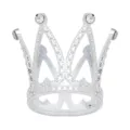 Gros plan couronne cristal argenté, superbe diadème strass décoration gâteau de fête. - Doigt 6 Strass - Argent