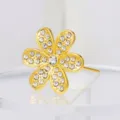 Exquisito alfiler decorativo de flor de estrás dorada para hermosos ramos de boda - Flor Dorada