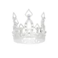 Petit diadème de gâteau en strass argenté, délicate tiare de décoration florale pour anniversaire. - Diadème Élégant pour Enfants - Argent
