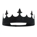 Retro black king crown medieval gothic tiara men party performance cosplay costume accessory - Matte Black