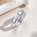 Silberfarbenes Legierung offenes Armband Armreif mit Scharnier Design, moderner Chunky Schmuck. - Stil A / Silber