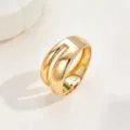 Goldfarbener Legierungs-Armreif mit Scharnier, unregelmäßiges Wellen-Design für Damen. - Stil D / Gold