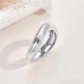 Klobiges silbernes Wellen Armreif Armband, moderner minimalistischer geometrischer Metallschmuck. - Stil E / Silber