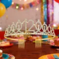 Gold rhinestone number 12 birthday tiara hair comb crown for party celebration wear. - 12 Years Old