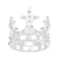 Mini couronne de gâteau en cristal alliage argenté et décoration de bouquet de fête - Style Fleur de Lys (X-038) / Argent