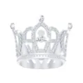 Couronne en alliage argenté strass cristal gâteau topper enfants fête d'anniversaire bouquet - Style Couronne Cygne Classique (X-036) / Argent