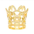 Décoration de gâteau couronne strass en alliage doré pour anniversaire d'enfants. - Style Couronne à Nœud (X-056) / Or