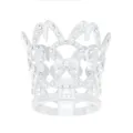 Couronne de gâteau en strass argenté diadème en cristal pour fête d'anniversaire et bouquet - Style Couronne à Nœud (X-056) / Argent