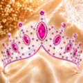 Baroque bridal rhinestone crown tiara, luxurious alloy princess headpiece for party. - Silver + All Rose Red Rhinestone
