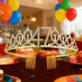 Crystal rhinestone number 47 birthday tiara crown headband for women party celebration gift. - 47 Years Old