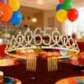 Gold rhinestone 65 birthday tiara crystal hair comb crown for women party celebration gift decor - 65 Years Old