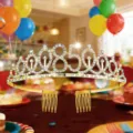 50th birthday rhinestone crown tiara sparkling crystal hair hoop for women party decor - 85 Years Old