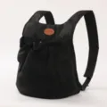 Breathable black mesh pet carrier backpack with leather detail for small dogs and cats - Small (Size S) / Black