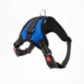 Blue reflective no-pull dog harness with safety locking buckles and breathable mesh. - K7 Blue