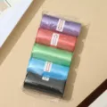 Colorful pet waste bags rolls, durable dog poop garbage bags for daily outdoor cleanup use. - 5 Rolls Pack - Solid Color