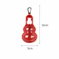 Bottiglia d'acqua portatile per cani in viaggio, borraccia per animali con pratico moschettone. - 250ml / Rosso