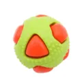Balle jouet durable pour chien avec picots pour l'hygiène dentaire des animaux. - Balle sonore triangulaire bicolore 8,2 cm / Vert Orange