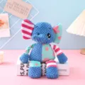 Colorful patchwork elephant squeaky plush toy for dogs and cats comfort training - L / Winking Little Elephant