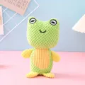 Green textured squeaky plush frog dog toy for training and pet teething relief - L / Big-Eyed Frog