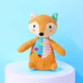 Durable plush squeaky fox dog toy with corduroy texture for small to medium pet training - L / Sly Fox