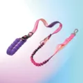 Multi-purpose elastic pet leash featuring a dopamine gradient in pink and purple colors - Gradient Purple-Pink Single Leash