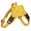 Reflective yellow saddle-style dog harness for safe outdoor walking and pet training - XS / Yellow