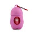 Dispenser di sacchetti per rifiuti per animali a forma di pinguino rosa con gancio - Pinguino / Rosa