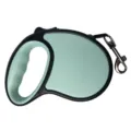 Close-up of mint green retractable dog leash with matte finish and metal clip - 5M Cardboard Pack / 525 Green