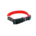 Collar vaquero para perro con forro rojo transpirabile y hebilla de alta resistencia - M (1.5cm) / Collar individual rojo