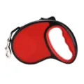 Durable automatic retractable dog leash in red and black with ergonomic comfort handle - 3 Meters / Red