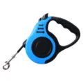 Automatic retractable dog leash in blue with ergonomic non-slip handle and metal clip - 3 Meters (OPP Packaging) / Blue
