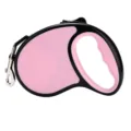Automatic retractable pink dog leash with ergonomic handle for small medium pets - 3 Meters / Pink